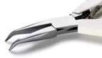 Lindstrom 7892 Medium Snipe Nose Pliers Bent Tip Smooth Jaws Std White Handles