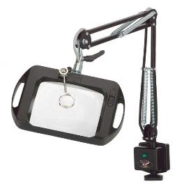 O.C. White 72400 Vision-Lite Dimmable Fluorescent Magnifier 3-Diopter Lens 43 Reach Clamp Mount