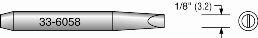 Plato 33-6058 Chisel Soldering Tip | 1/8 | Equivalent to Pace 1121-0337