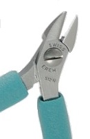 Erem #512N 4-1/2 Round Head Semi Flush Precision Diagonal Cutters - Dark Blue Ergonomic Cushioned Grips  CLEARANCE