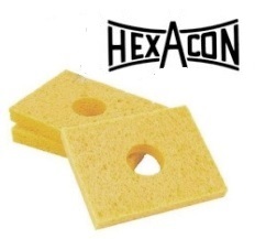 Hexacon SP-8121C Sponge with Hole  - 3-1/2 x 4-1/2   -  10/Pack -  Compressed