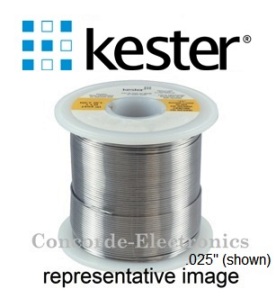 Kester 24-6337-0018 Wire Solder | Sn63Pb37 (63-37) #44 Rosin-Activated | .025