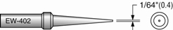 Plato EW-402 Long-Cone Soldering Tip| 1/64 |  Equivalent to Weller ETS